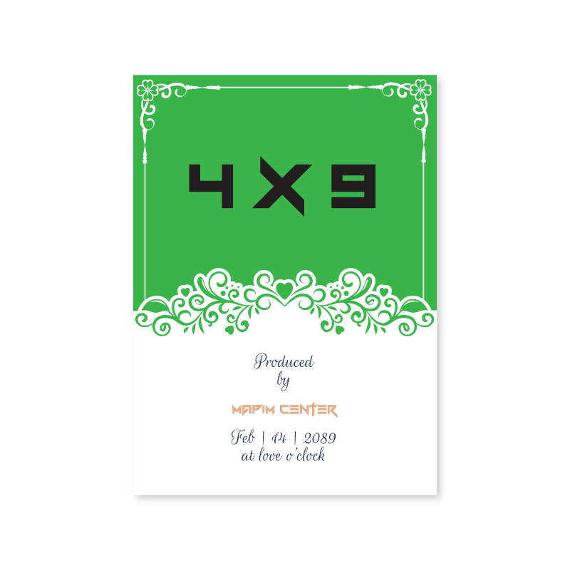 การ์ดแต่งงาน 4*9 นิ้ว